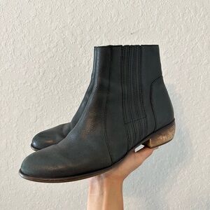 Anthropologie Black Ankle Boots